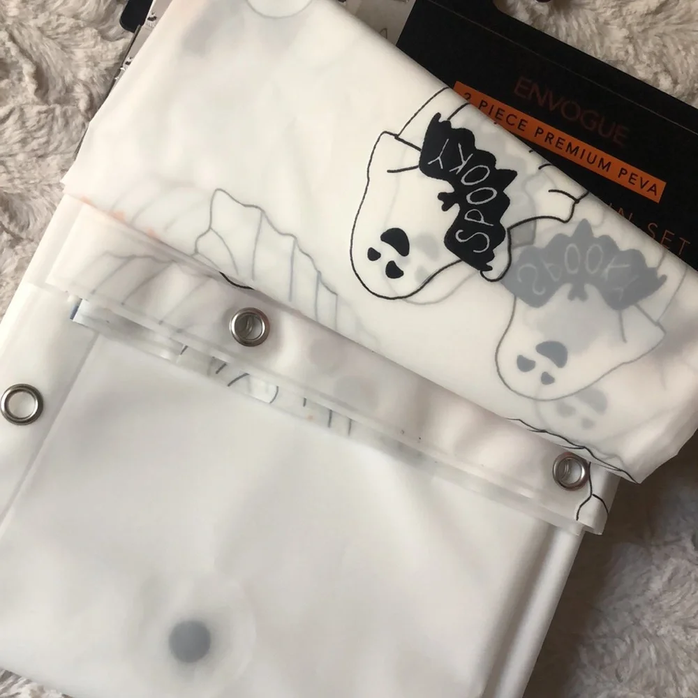Envogue Halloween Ghost Shower Curtain Set